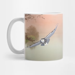 Snowy Owl in Flight Mug